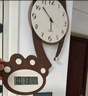 美世达（MEISD）钟表挂钟客厅2025新款现代复古时钟挂墙高级感奶油艺术石英挂表 【液显墙贴组合】桃木纹 大号：30*75.5cm 实拍图