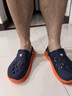 PointZerone2025新款防臭男士外穿凉拖鞋男夏季洞洞鞋防滑凉鞋男防水沙滩鞋男 海蓝橙 41 标准运动鞋码 实拍图