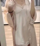 梦施黛冰丝睡衣女性感睡袍春秋仿真丝吊带睡裙轻奢家居服内衣情人节战袍 2287香槟色两件套睡裙+睡袍 M 适合80-100斤 实拍图