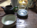 班意 公道杯 公杯分茶器 分茶匀杯茶海200ML纯手工高硼硅耐热玻璃 迷你小巧花海(200ML)绿 实拍图