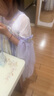 安妮优儿中秋节汉服女童连衣裙古风超仙唐装裙子儿童古装公主裙 紫色 150 实拍图