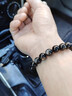 蔓笙银耀石手串男士复古新中式黑曜石佛珠手链男文玩串珠把件生日礼物 10mm 实拍图