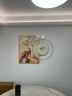 墨派 轻奢餐厅装饰画现代简约带钟表组合挂画饭厅背景墙壁画客厅挂画 幸福吉象 60*80cm晶瓷+直径60cm钟表 实拍图