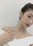 周百福【1000+门店】S925银戒指女求婚结婚订婚对戒送女友纪念生日礼物 【银戒指】*免费刻字+写贺卡-纪念日生日送闺蜜老婆 实拍图