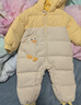 巴拉巴拉童装婴儿羽绒服连体衣宝宝2025新款冬装加厚保暖哈衣爬服萌趣造型 咖色小鸭子-白鸭绒 90 cm-充绒量93g 实拍图