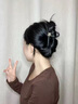 向晚 发夹发卡山茶花抓夹女发夹女后脑勺中号气质高级感鲨鱼夹头饰 实拍图