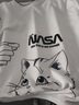 NASA GISS短袖t恤男夏季假两件上衣卡通印花男士宽松圆领半袖 白色 L  实拍图