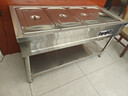 猎钢狼快餐保温台商用不锈钢保温汤池电热食堂打菜热菜售饭台快餐保温车 4格4盆（特厚款）带盆带盖 实拍图