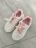 回力瑞女童鞋子2025冬季新款儿童小白鞋大童女孩运动鞋加绒棉鞋老爹鞋子 320粉色单网镂空款 33 码 实拍图