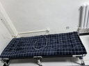 享趣铝合金折叠床单人床躺椅折叠午休床简易陪护行军床办公室午睡神器 铝合金二折床+藏青格绒垫 实拍图