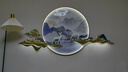观棠现代客厅装饰画立体浮雕轻奢高档灯画壁画餐厅新中式沙发背景挂画 蓬莱秀色A款（店长推荐） 圆直径100cm 接线款（接220V预留电源线） 实拍图