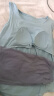 猫人【防螨抗菌纯棉】女士睡衣女带胸垫时尚套头背心家居服蓝色2XL 实拍图