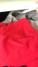 遐（HSIA）大牌时尚性感透气平角裤蕾丝花边亲肤舒适棉档提臀大码女士 节庆红 XL 实拍图