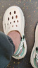 森馬洞洞鞋男士夏季外穿防滑防臭二合一包头拖鞋厚底增高运动沙滩凉鞋 白色 38-39 实拍图