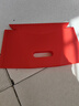木格格家用折叠凳子简易成人儿童塑料小板凳便携叠放户外钓鱼登火车马扎 折叠纸片凳红色（1个装） 实拍图