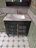 迪普瑞法式橡木浴室柜组合美式现代卫生间落地洗漱台洗手池脸盆智能新款 110CM玻璃门智能镜柜+陶瓷一体盆 实拍图
