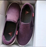 足力健老人鞋一脚蹬散步鞋艾草健康妈妈鞋休闲鞋冬季女鞋 1616Z酒红35 实拍图