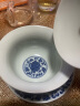 镇师傅盖碗茶杯单个三才茶碗大号青花瓷茶具套装陶瓷缠枝莲白瓷功夫泡茶 高白泥盖碗【缠枝莲】简装 实拍图