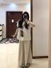 普雷芳孕妇装套装夏装2025纯棉衬衫孕妇上衣夏季薄款时尚休闲遮肚两件套 杏色上衣 XL(建议130-150斤) 实拍图