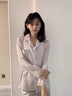 瑶梦令【实用礼物】轻奢睡衣女高端仿真丝家居服礼盒装生日礼物送闺蜜 浅紫优雅【长袖长裤】-送礼首选 L 【105-135斤】 实拍图