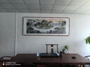 菲伦美国画山水画聚宝盆客厅装饰画办公室挂画风景靠山图书房茶室壁画 聚宝盆锦绣山川 48*118cm相纸+典雅红褐实木框 实拍图