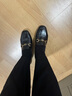 百思图春季商场同款时尚金属扣乐福鞋粗跟女单鞋KA103AA3 黑色 35 实拍图
