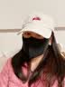 奥克云华夫格防紫外线口罩女护眼角防晒面罩薄款户外骑行2026新款黑粉 实拍图