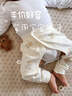 新生宝宝初秋裤子女0一3个月婴儿纯棉开裆裤男分体秋裤冬季打底裤 【纯棉亲肤】H503蓝帽熊 52 码0-2个月宝宝 实拍图