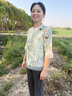 俞兆林妈妈夏装衬衫套装新中式中老年女装衬衣套装夏季国风气质春秋衣服 绿色上衣+米白裤子 3XL 建议120-130斤 实拍图