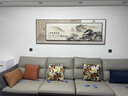 墨派 新中式客厅装饰画沙发背景墙壁画现代简约大气横幅山水叠加画 家和万事兴 A款 大幅150*50+小幅120*30晶瓷 实拍图