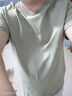 真维斯（Jeanswest）2件装短袖t恤男款夏季重磅纯棉打底衫男新款百搭大码情侣纯色半袖 【2件装】白(纯色)+棕榈绿(纯色) 2XL (185) (体重160-180斤) 实拍图