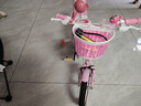 鑫旺彤自行车儿童3-6-10岁单车男女童轻便脚踏车辅助轮5岁女孩车公主车 粉色【闪光轮+护栏靠背】 14寸 适合身高95-115cm 实拍图