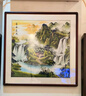 悠弦国画山水画客厅斗方办公室挂画餐厅玄关走廊过道装饰画新中式字画 富水长流 实木画框85*85厘米 实拍图