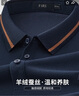 杉杉【蚕丝羊绒混纺】长袖T恤男士春季翻领纯色商务休闲打底体恤衫 实拍图