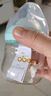 欧贝妮新生儿玻璃奶瓶宝宝宽口径防胀气初生婴儿奶瓶0-3-6个月 120ml+150ml蓝色 +M号奶嘴*2+刷子 实拍图