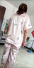 莫代尔睡衣女春夏季薄款短袖冰丝女士休闲大码家居服两件套装夏天可外穿 短长粉红彩虹糖 XL 适合 116-126斤 实拍图