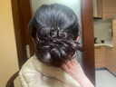 古耐懒人丸子头盘发神器时尚假发发圈女头饰蓬松气质花苞头固定头饰 深棕色【适合染色顾客-百搭款】 实拍图