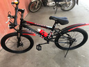 凤凰儿童自行车6-10-12-15岁中大童小学生可变速山地车男女孩小孩单车 凤凰GT 黑红色 辐条轮单速+礼包 22寸【适合身高140-165cm】 实拍图