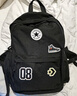 Converse匡威书包新款双肩包学生初中男女童背包休闲书包 正黑色 M【30*11.5*44cm 约15L】 实拍图