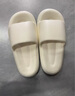 QYCKABY拖鞋女士四季踩屎感居家室内简约软底轻便浴室外穿情侣防滑凉拖鞋 米白【软底踩屎感】 40-41 适合39-40 实拍图