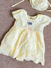 迪士尼（Disney）婴儿衣服夏季薄款包屁衣3个月6女宝宝连体衣纯棉夏装公主哈衣裙子 黄色含帽  80cm 建议16-20斤左右) 实拍图