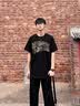 港蒂湾夏季冰丝裤子男休闲裤男裤速干裤宽松直筒裤经典百搭时尚阔腿裤 (夏季）两件装-黑色+黑色 XL -125-135斤 实拍图