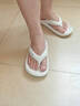 朴西居家室内女士凉拖防滑舒适一体成型浴室沙滩人字拖情侣拖鞋男士 珍珠白 超轻便，行走更无忧 38-39 实拍图