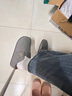 新款内增高5CM松果勃肯鞋女2025秋冬季复古厚底一脚蹬外穿包头拖 灰色 38 实拍图