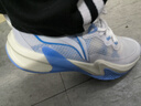 李宁（LI-NING）轻速1.0丨实战篮球鞋男网面透气减震水泥克星防侧翻运动鞋 荧光绣蓝紫/雪青蓝-4 45 实拍图