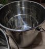 小渝 304不锈钢桶手提式水桶带盖桶圆桶油桶汤桶米桶提桶食堂送餐桶 304钢直径30高度30cm 20L 实拍图