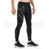 2XU Light Speed系列健身裤男 MCS梯度压缩裤专业训练高弹速干紧身裤 黑/金反光 XL 实拍图
