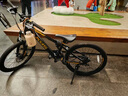 喜德盛青少年自行车童车中国风20/22寸铝架碟刹变速6-10男女孩山地车 22寸黑/镭射金-23款 实拍图
