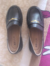 百丽（Belle）羊皮简约上班乐福鞋女通勤平跟百搭单鞋B1983CM4 黑色 40 (250mm) 实拍图