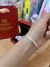 中国珠宝生日纪念礼物  光面推拉银手镯女款银饰999足银镯子  约 15g 实拍图